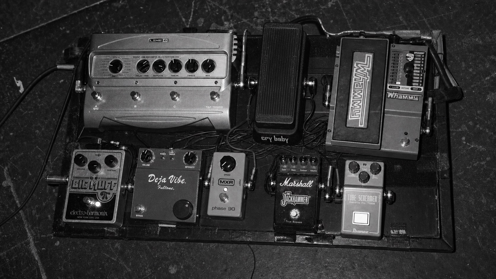 Pedalboard oficial de Live at Dreamland visto de cima